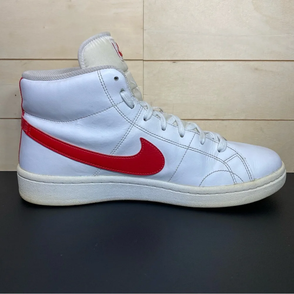 Nike Court Royale 2 Mid White Red Men's Size 9.5 Shoes Sneakers CQ9179-101 - Picture 3 of 11